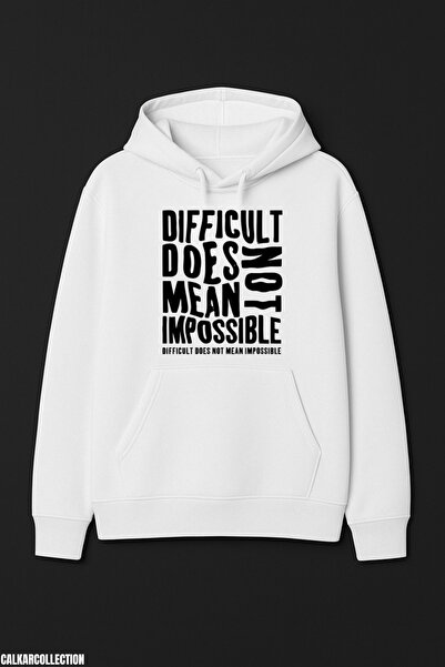 CALKARCOLLECTION Difficult Impossible Unisex Hooded Sweatshirt (Hoodie)