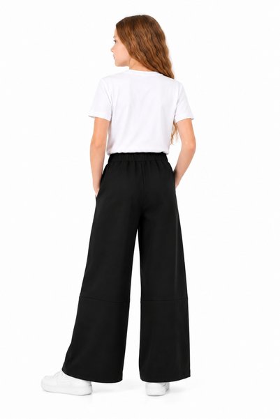 GİYİCEM TEKSTİL Kız Çocuk Street Comfort Geniş Paça Bol Kesim Yüksek Bel Keten Pantolon 2582
