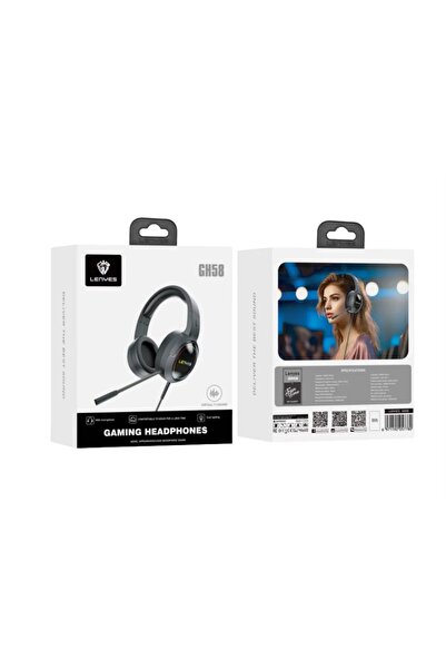 Lenyes Gaming Headphones with Microphone | Wired Over-Ear Gaming Headset with...