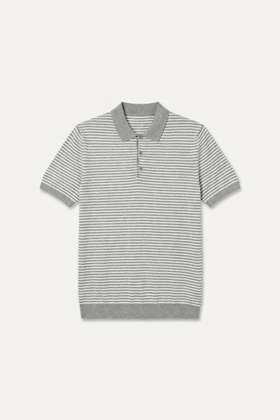 DeFacto Standard Fit Short Sleeve Polo Light Gray T-Shirt H8968Ax26Au