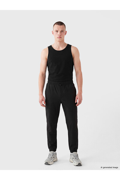LC Waikiki Vizyon New Season Black Standard Fit Men's Sweatpants