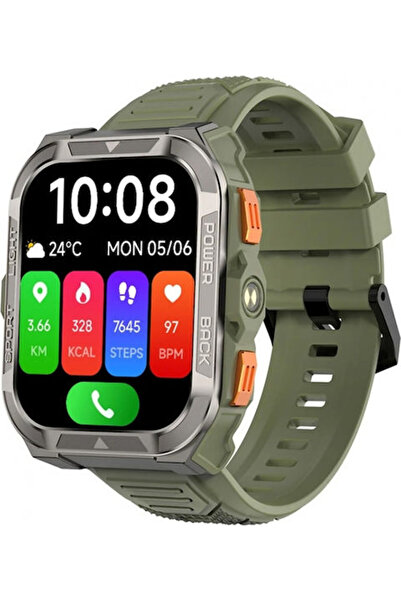 Blackview W80 Pro 56mm Έξυπνο ρολόι με μετρητή καρδιακών παλμών (Πράσινο)