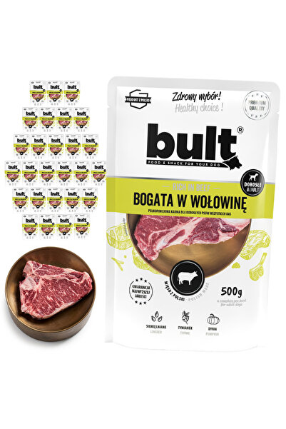 Bult Hrană umedă completă pentru câini, bogată în vită, plic 30x500g