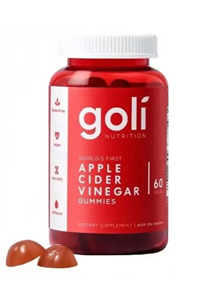 Goli Nutrition حلوى خل التفاح 60 قطعة (قد يختلف التغليف قليلاً من دفعة إلى أخرى)