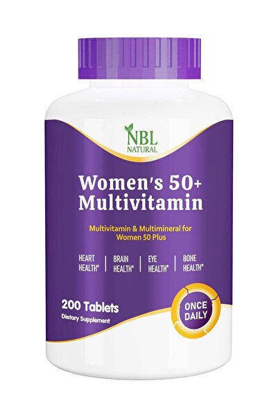 NBL Natural Women's Multivitamin for Women 50 Plus ,Supports Memory, 200 Tablets