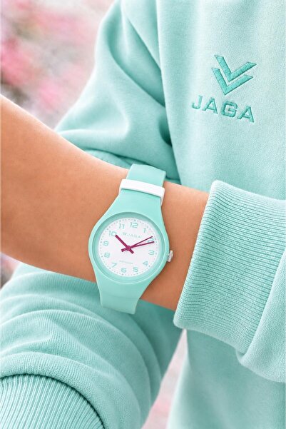 Jaga Unisex Numeral Dial Kids Wristwatch 100 Mt Water Resistant Sport Silicon...