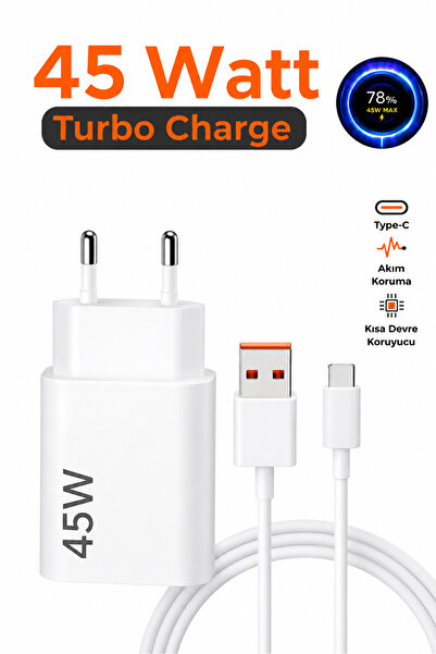 leontech Xiaomi 45W Turbo Şarj Aleti Redmi Note 14 13 12 11 Pro 5G Uyumlu Typ...