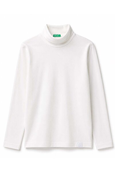 United Colors of Benetton Girl's Turtleneck Cotton Long Sleeve T-Shirt 6-14 Y...