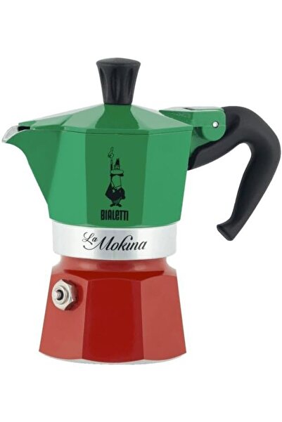 Sellbuystore - Italia: 1 Cup Ocak Üstü Espresso Pişirici - 40ml - Karma Renk - Alüminyum Gövde - Pat