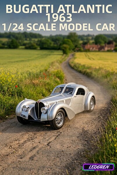 L'eDoren Bugatti Atlantic 1963 Car 1/24 Diecast Collectible Model Car