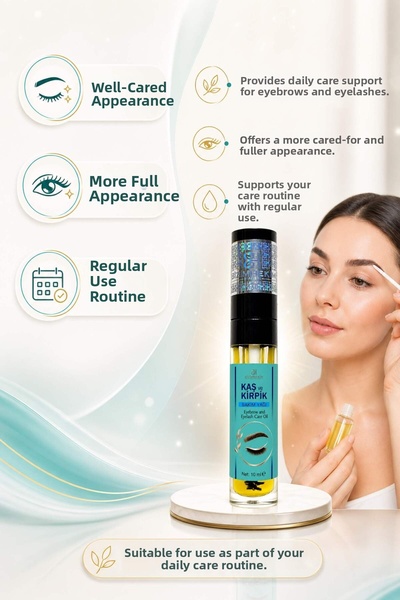 BİZİMHEKİM ŞİFA EVİ Eyebrow & Eyelash Care Oil, 10 Ml, Containing Vitamin B7, Vitamin E and Special Oil