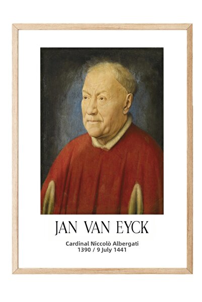 Postifull Jan Van Eyck - Cardinalul Niccolò Albergati, Tablou înrămat în lemn...