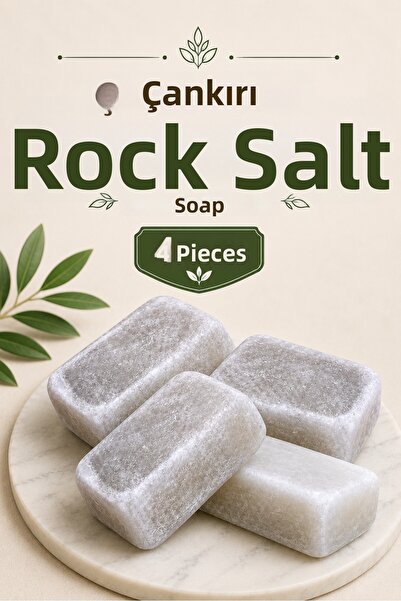 Bayguru Çankırı Rock Salt Soap 4 Pieces