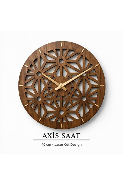 AS TASARIM LAZER Axi̇s Premium Geometric Wall Clock 40 Cm.