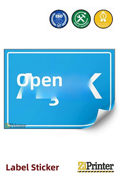 ZiPrinter ملصق لافتة تحذيرية للمناطق الخارجية 25x35 سم
