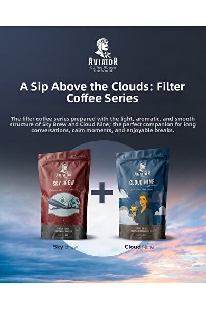 Aviator Coffee Filter Coffee Series Special Coffee Set 2X500G - Sky Brew & Cl...