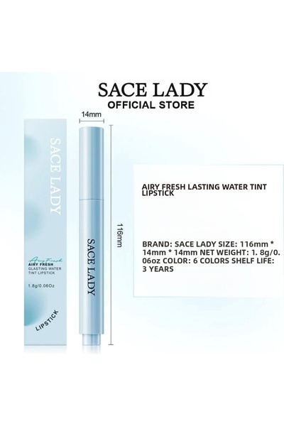 Sace Lady ملمع شفاه يعطي لمعاناً - مرطب يحتوي على فيتامين E وزيوت نباتية، بلسم شفاه يوفر لمعاناً عالياً.