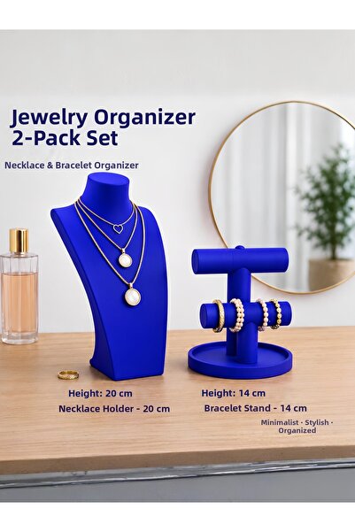 Cafio3D Stylish Set of 2 - Necklace and Bracelet Stand, Jewelry Display and O...