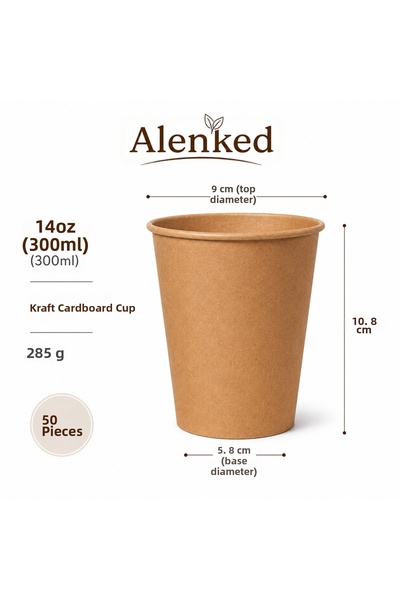 alenked Krfat 14oz Paper Cups 50-Pack