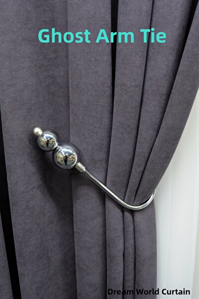 Hayal Dünyası Ghost System Special Design Metalized Curtain Arm Tieback Insta...