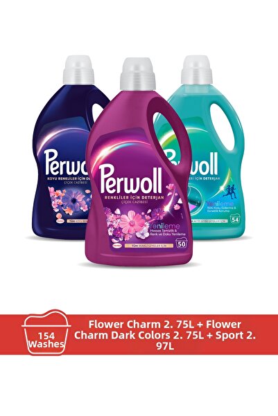 Perwoll Culori deschise (2,97L 108 spălări) Flower Charm Culori închise (2,75...