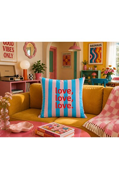 Piloji Modern Pop Art Throw Pillow 43 X 43 cm Energetic Home Decoration Moder...