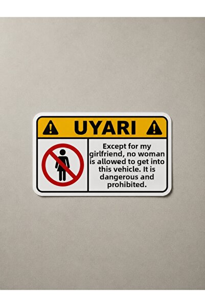 Papeit Car Interior Warning Sticker: My Dear, Riding in the Car Outside the V...
