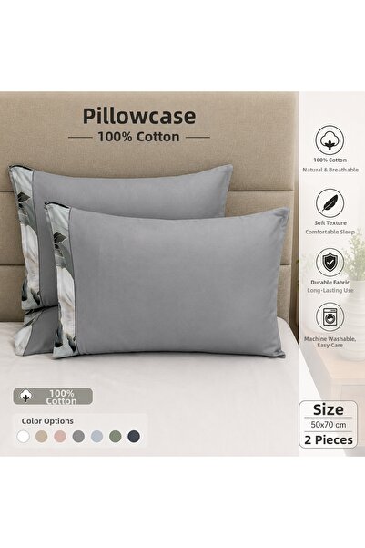 Capital Home 100% Cotton Satin 2-Pack Pillowcases