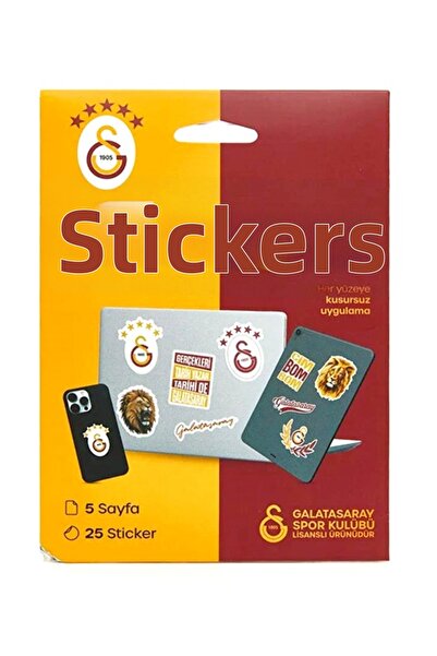 Piolent Galatasaray 5 Star Sticker Pack 5 Sheets Original Licensed