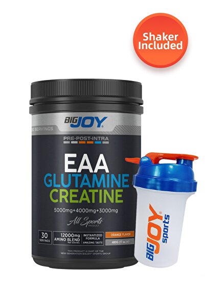Bigjoy Eaa Glutamine Creatine Orange - 480G-3Gr Creatine, 4Gr Glutamine and 5...