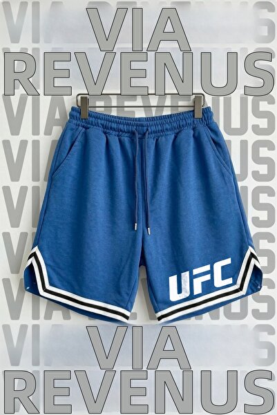 Vordevia Pantaloni scurți de antrenament sportiv unisex cu imprimeu UFC, cu d...