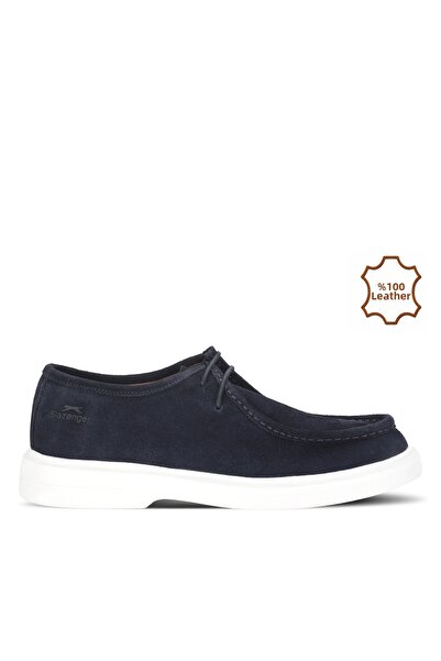 Slazenger Yack I Men's Leather Navy Blue Suede Casual Sports Shoes