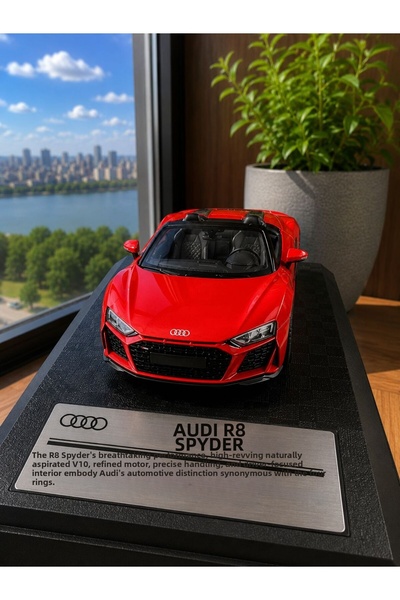 scntoys Audi R8 Spyder Diecast Model Car 1:26 Scale Boxed with Special Stand ...
