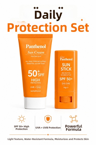 extal Panthenol Sunscreen Set Sunscreen Cream 50 ml Stick 18 Gr Anti-Blemish ...