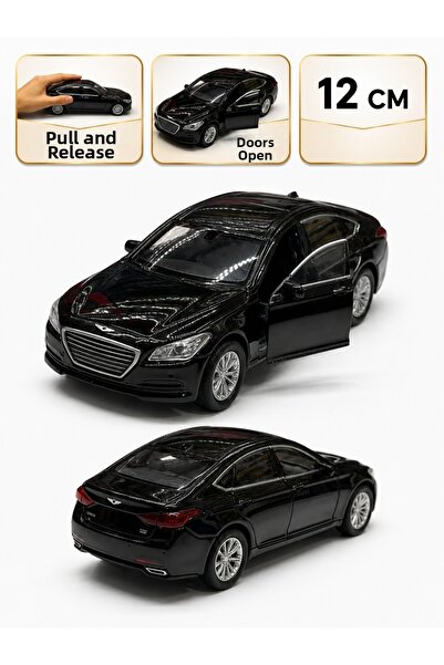 SCOWETTO 1:36 Scale Hundai Genesis G80 Metal Model Car Black