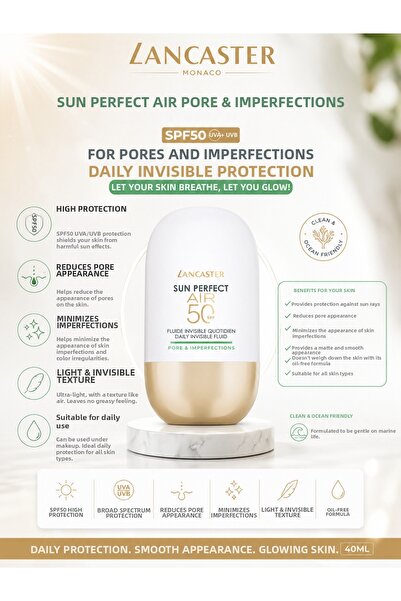 Lancaster Sun Perfect Air Spf50 40 ml - Anti-Pore and Imperfection Sunscreen