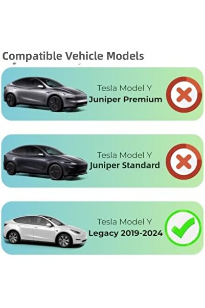 Yıldızan Edl Shop Armrest Interior Storage Box V1 Compatible with Tesla Model...