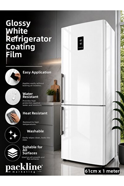 Packline Marketing Glossy White Refrigerator Covering Foil 61cm X 1Meter