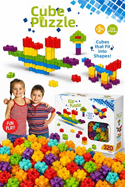 EVENT 320 Pieces Educational Cube Puzzle Block Toy Children's Intelligence De...