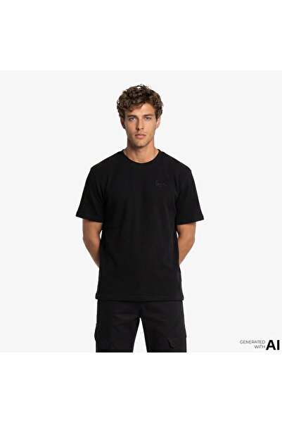 KARL KANI Signature Waffle Men's Black T-Shirt