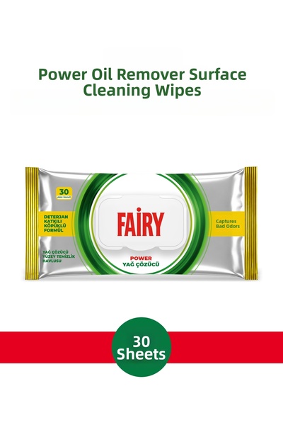 Fairy Power Oil Remover Surface Cleaning Towel 30 Sheets |   Foaming Formula ...