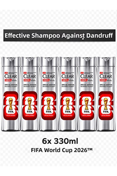 Clear Men Anti-Dandruff Shampoo Scalp Edition Fifa World Cup 330 ml X6