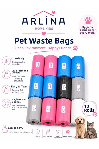 Arlina Home Kids Pet Waste Bag (12 Rolls)