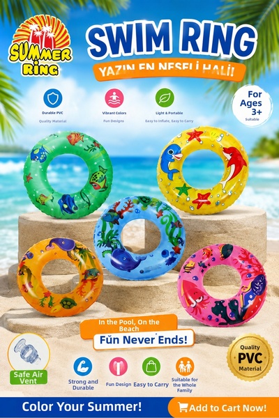swim ring Melek Stationery 🏖️ 🌊   Inflatable Swimming Raft – the Unmissable...