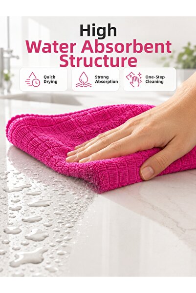 Lisinya Microfiber Cleaning Cloth for Glass, Mirrors, Furniture, and Countert...