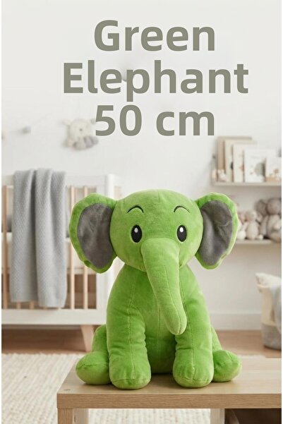 Tıfıl Toys Plush Nazlı Elephant Green 50 cm Cute and Comfortable: Plush Sleep...