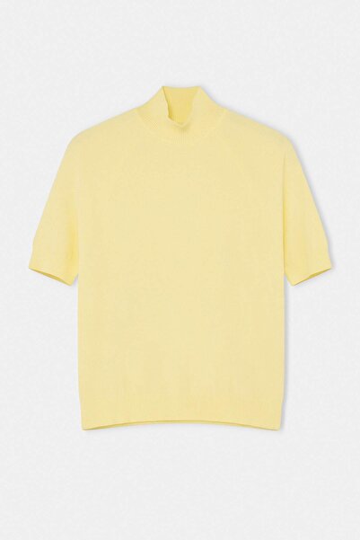 Trendyol Collection Yellow Mercerized Look Premium Yarn/Special Yarn Basic Th...