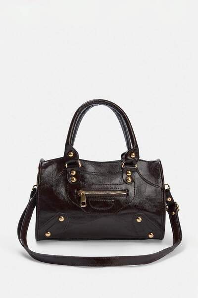 TRENDYOL SHOES Dark Brown Women's Medium Shoulder Bag Takaw27Oc00049
