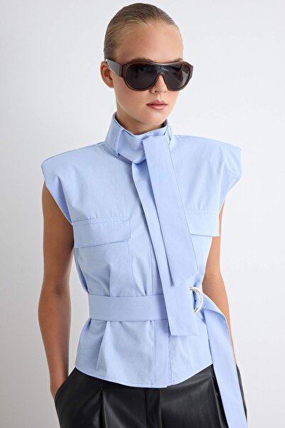 Trendyol Collection Blue Shirt Twoaw27Go00050