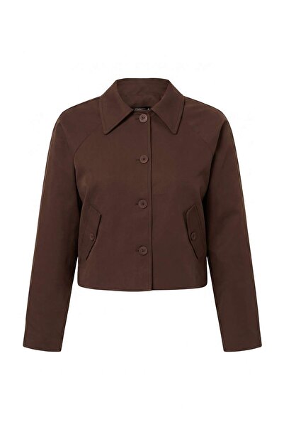 Trendyol Collection Dark Brown Jacket Twoaw27Ce00048